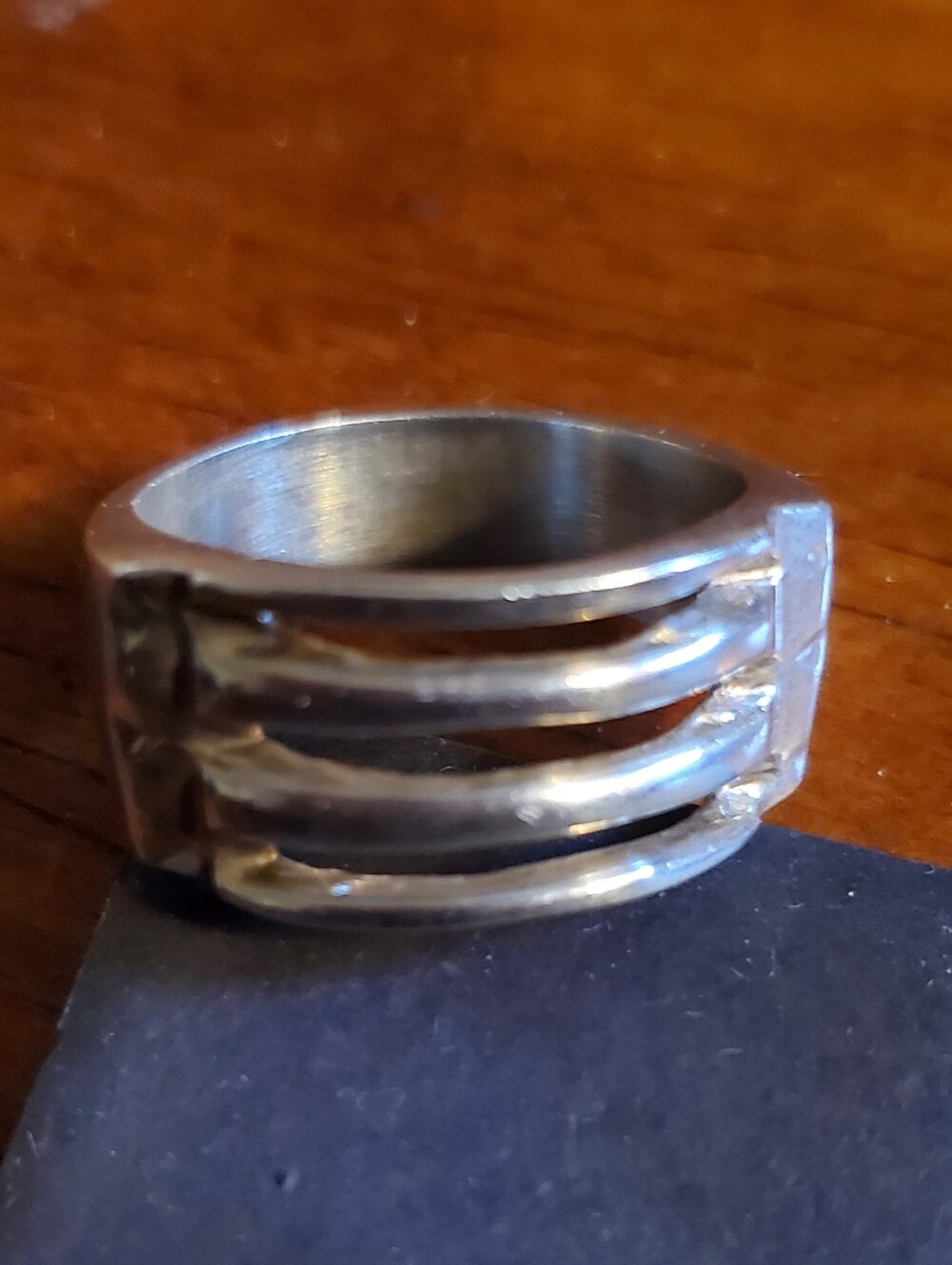 Mens Ring 925 Mexico Sterling Silver Vintage Size 8 Ponky Ring